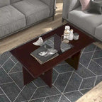 Table Basse Rectangulaire en Bois Contemporain