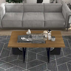 Table Basse Rectangulaire en Bois Contemporain