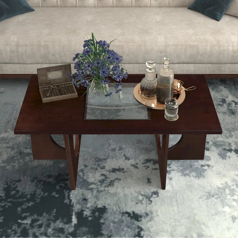 Table Basse Rectangulaire en Bois Contemporain