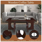 Table Basse Rectangulaire en Bois Contemporain