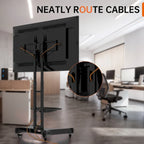 Support TV pivotant universel pour téléviseurs de 32 à 80 pouces, support TV de table réglable en hauteur avec inclinaison, VESA max 600x400mm