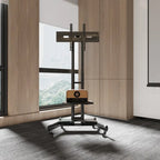Support TV pivotant universel pour téléviseurs de 32 à 80 pouces, support TV de table réglable en hauteur avec inclinaison, VESA max 600x400mm